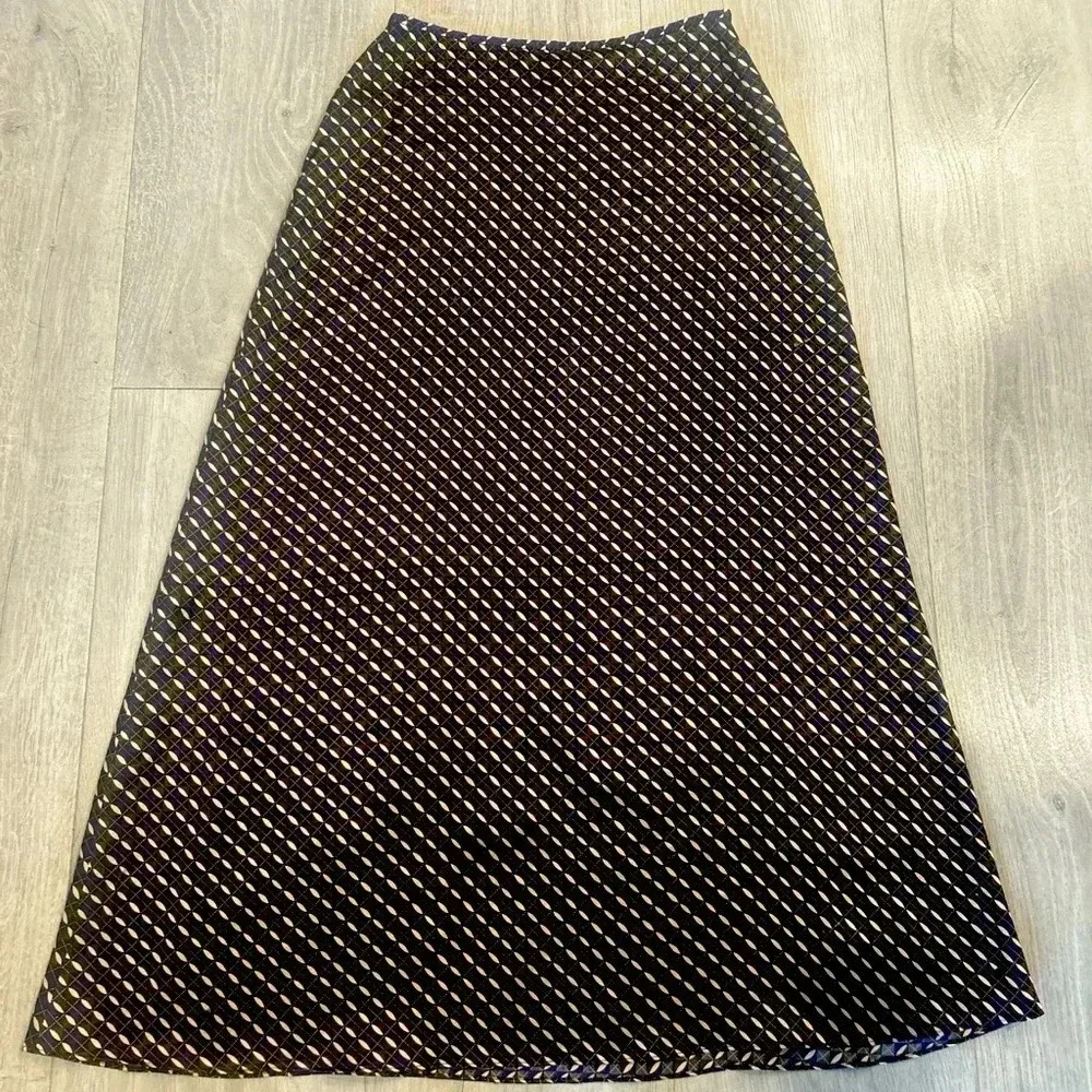 Halston lifestyle silk maxi skirt.